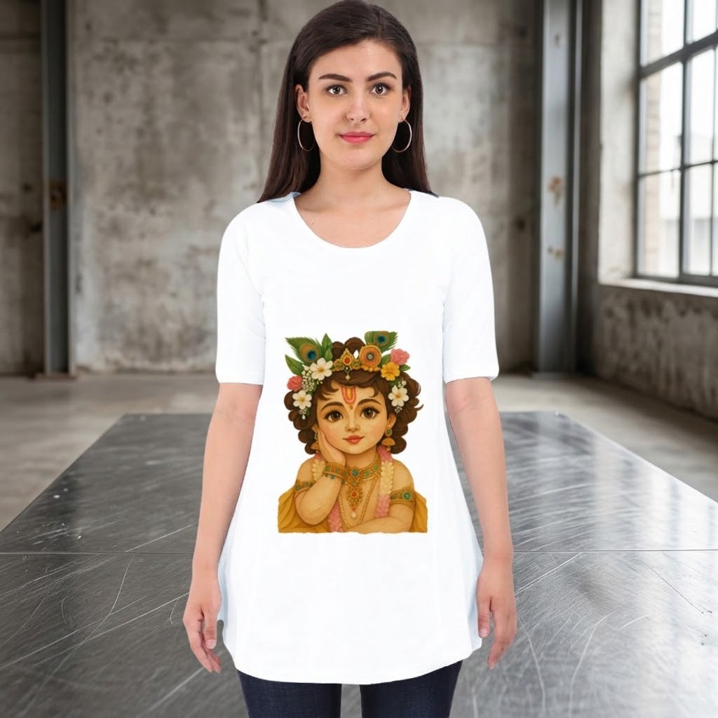 100 % Cotton Maternity Dress | Krishna Printed Dress
