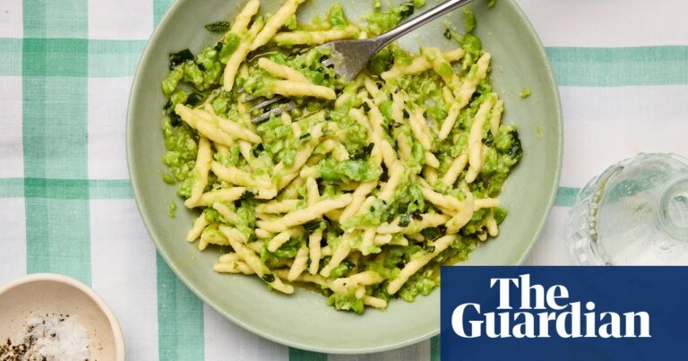 Meera sodha’s recipe for chopped broad bean trofie with mint and lemon | vegetables