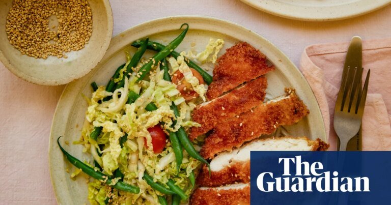 Georgina hayden’s quick and easy recipe for panko chicken with green bean salad | chicken