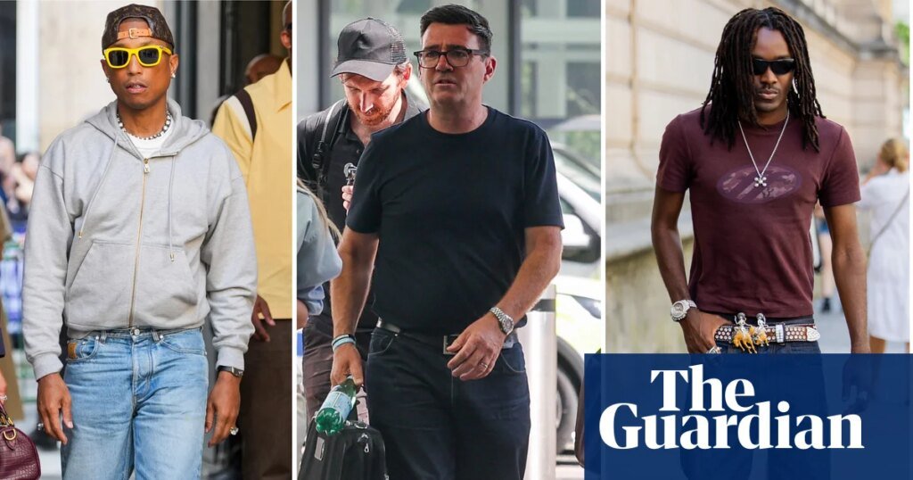 Too cool for school? Why some men keep wearing jeans – even in a heatwave | men's fashion Too cool for school? Why some men keep wearing jeans – even in a heatwave | men's fashion