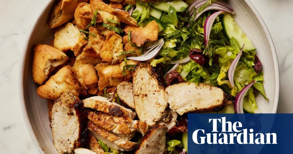 Georgina hayden’s quick and easy recipe for chicken souvlaki salad | food Georgina hayden’s quick and easy recipe for chicken souvlaki salad | food
