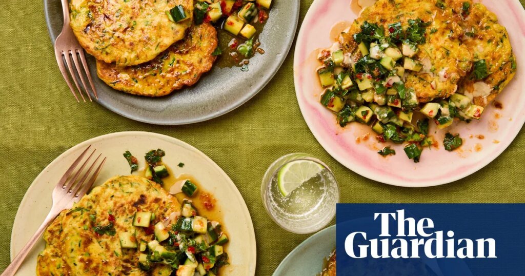 Meera sodha’s vegetarian recipe for beijing-style courgette pancakes with hot honey cucumbers | vegetables Meera sodha’s vegetarian recipe for beijing-style courgette pancakes with hot honey cucumbers | vegetables